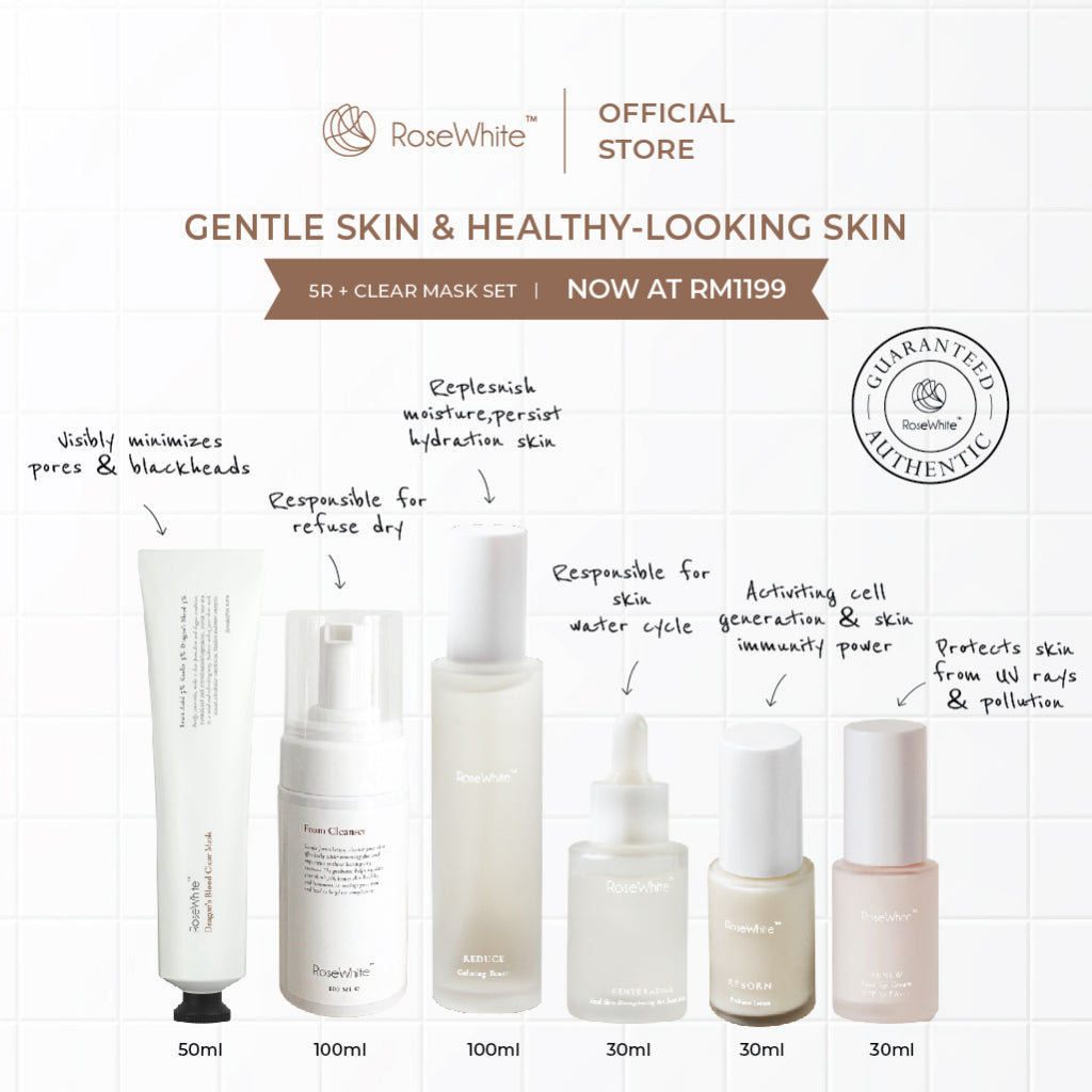 Rosewhite's 5R & Clearmask Set For Healthy Skin